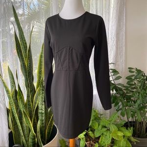 NASTY GAL COLLECTION Black Long Sleeve Dress